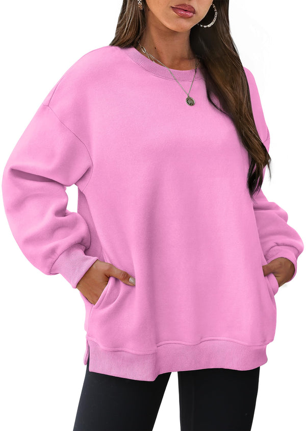 🔥Women's Oversized Crewneck Sweatshirts with Pockets (Buy 2 Free Shipping)